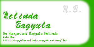 melinda bagyula business card